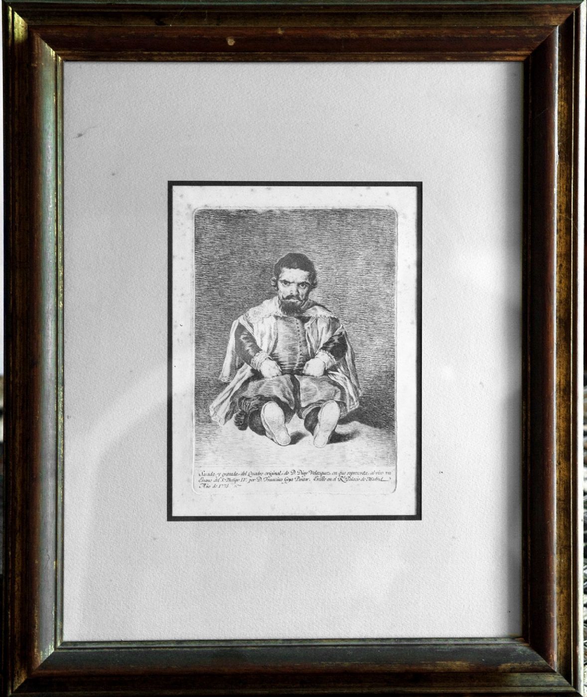 GOYA - "GIULLARE DI CORTE: UN ENANO" - opera all'acquaforte originale del 1778 di Francisco de GOYA y LUCIENTES (Fuendetodos 1746 – Bordeaux 1828) - opera rarissima firmata e datata - (New entry)